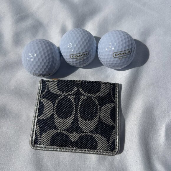 Coach Signature Denim Golf Tee Set - Picture 3 of 6